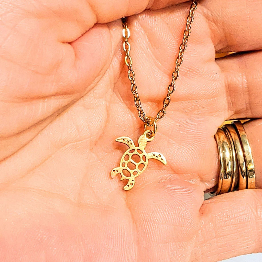 Sea Turtle Anklet - Gold