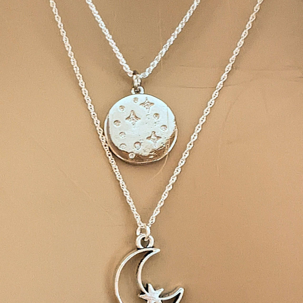 Silver Celestial Necklace Set