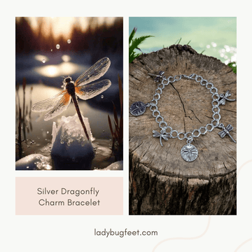 Silver Dragonfly Charm Bracelet