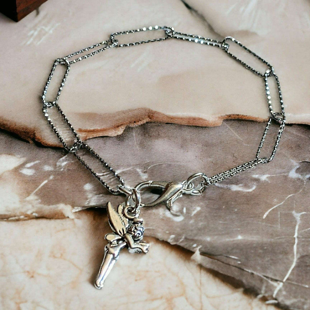 Silver Fairy Paperclip Chain Bracelet