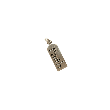 Silver Faith Tag Charm 2
