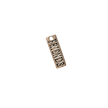 Silver Friends Tag Charm