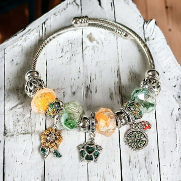 Silver Garden Party Euro Cuff Wrap Bracelet