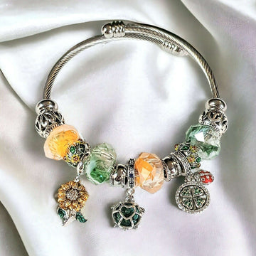 Silver Garden Party Euro Cuff Wrap Bracelet