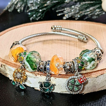 Silver Garden Party Euro Cuff Wrap Bracelet
