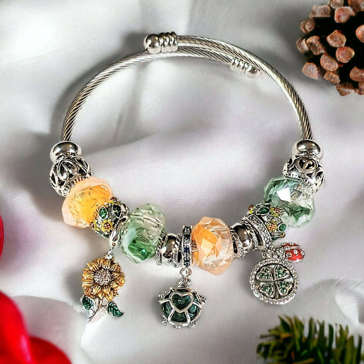 Silver Garden Party Euro Cuff Wrap Bracelet