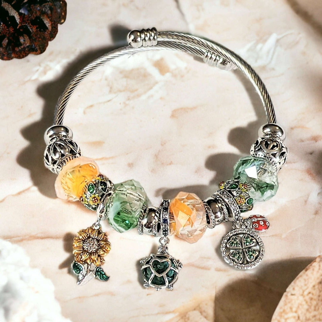 Silver Garden Party Euro Cuff Wrap Bracelet