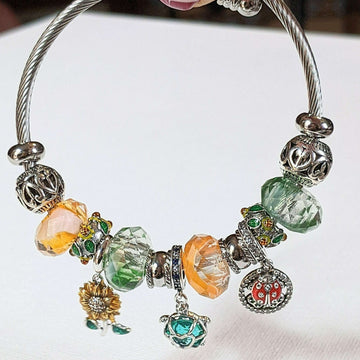 Silver Garden Party Euro Cuff Wrap Bracelet
