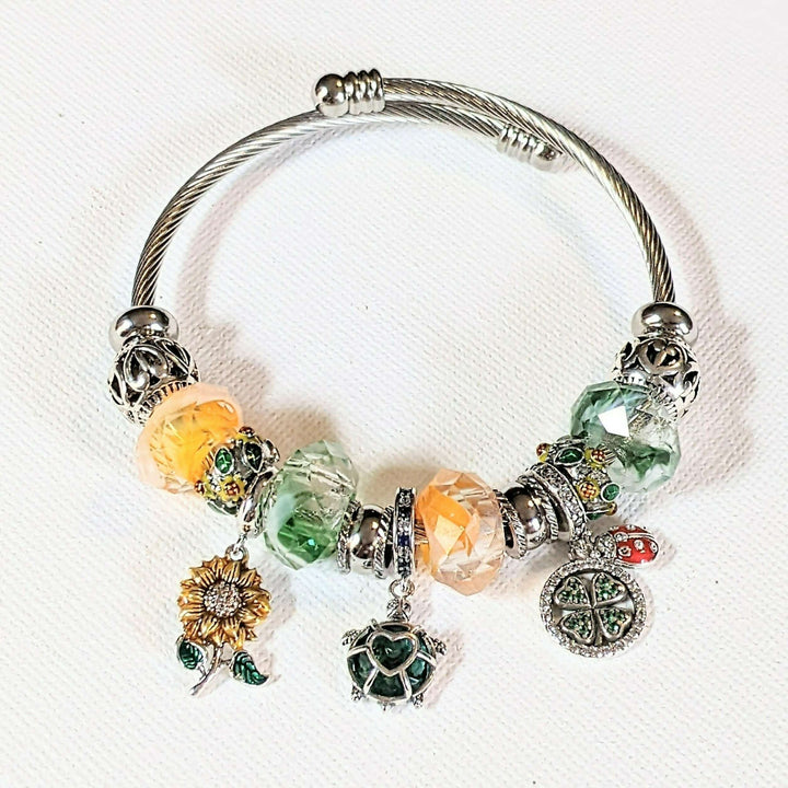 Silver Garden Party Euro Cuff Wrap Bracelet