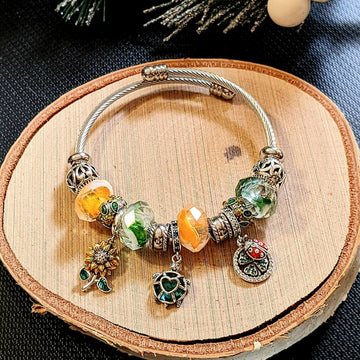 Silver Garden Party Euro Cuff Wrap Bracelet