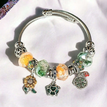 Silver Garden Party Euro Cuff Wrap Bracelet