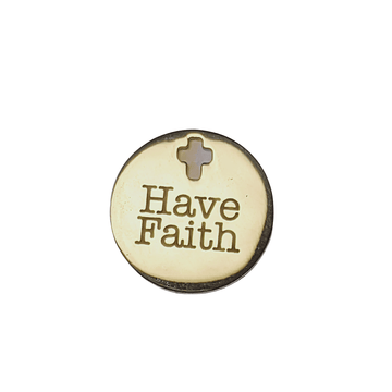 Silver Have Faith Charm Pendant