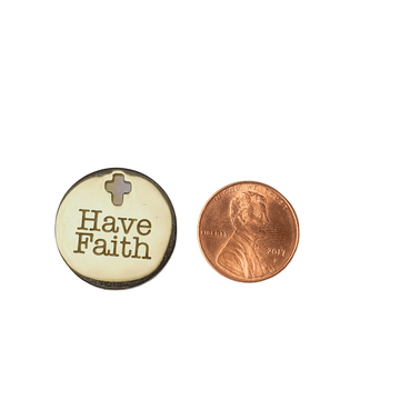 Silver Have Faith Charm Pendant