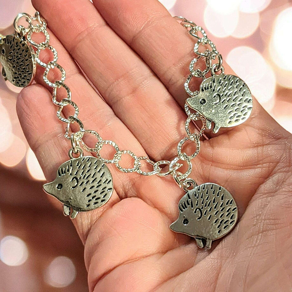 Silver Hedgehog Lover's Charm Bracelet