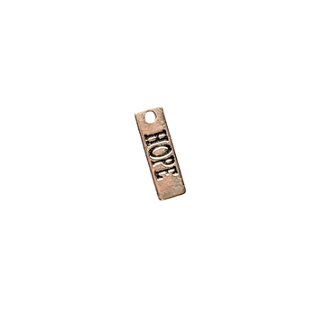 Silver Hope Tag Charm