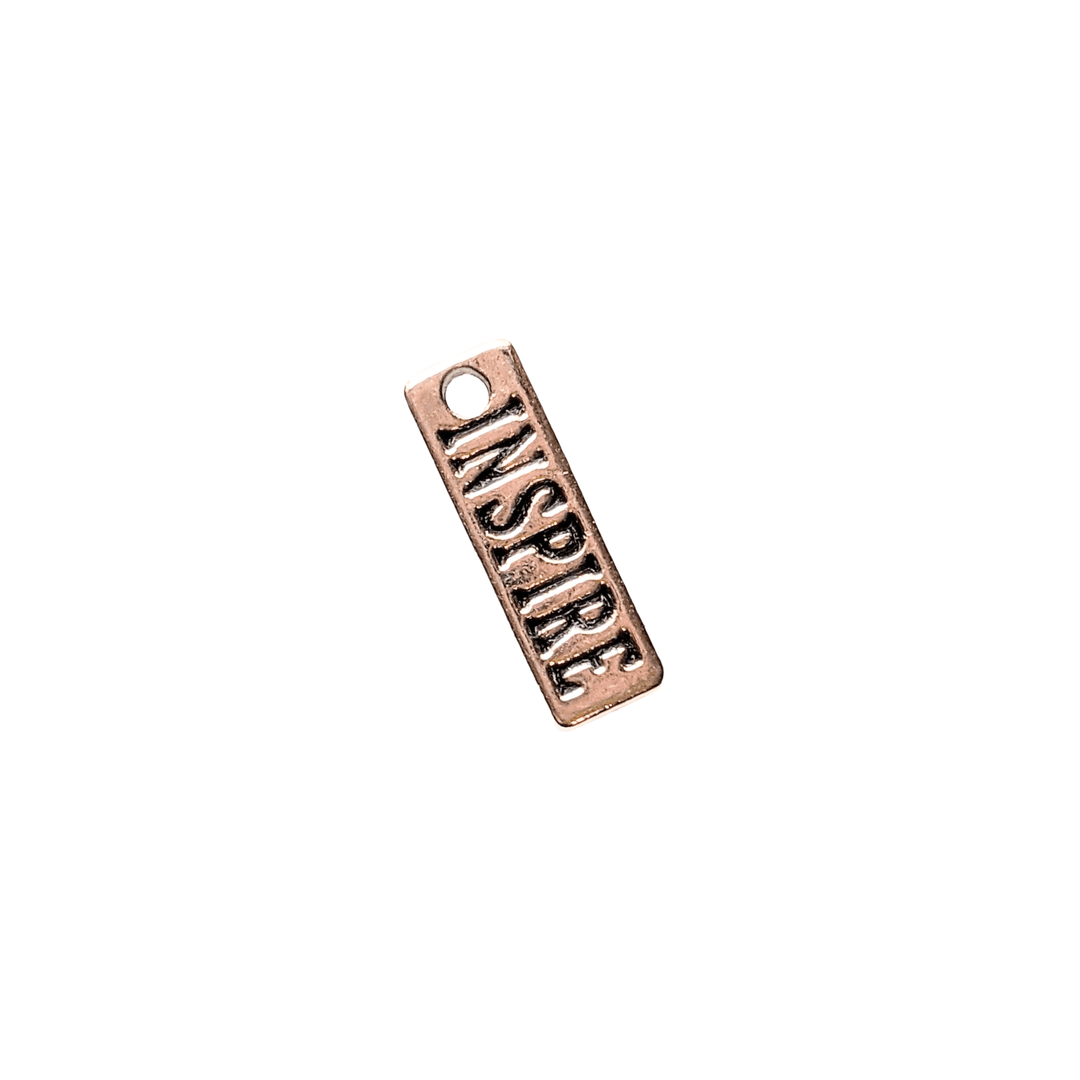 Silver Inspire Tag Charm