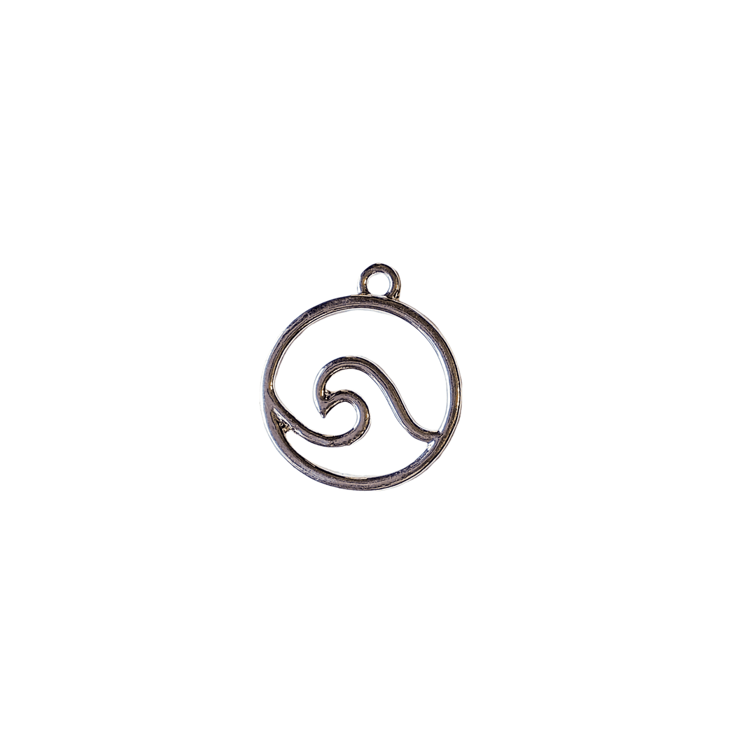 Silver Ocean Wave Pendant