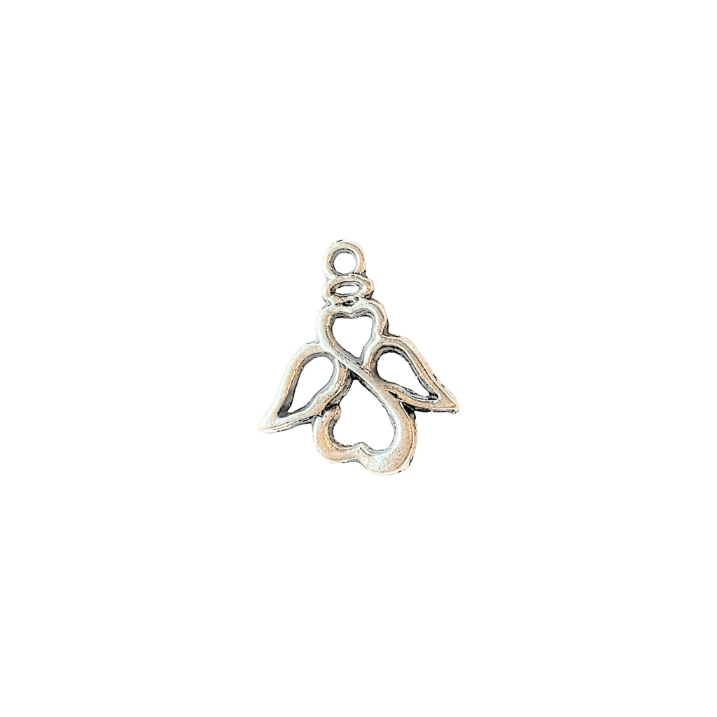 Silver Open Angel Charm