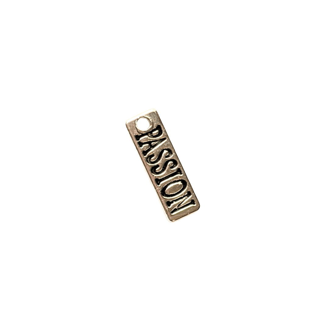 Silver Passion Tag Charm
