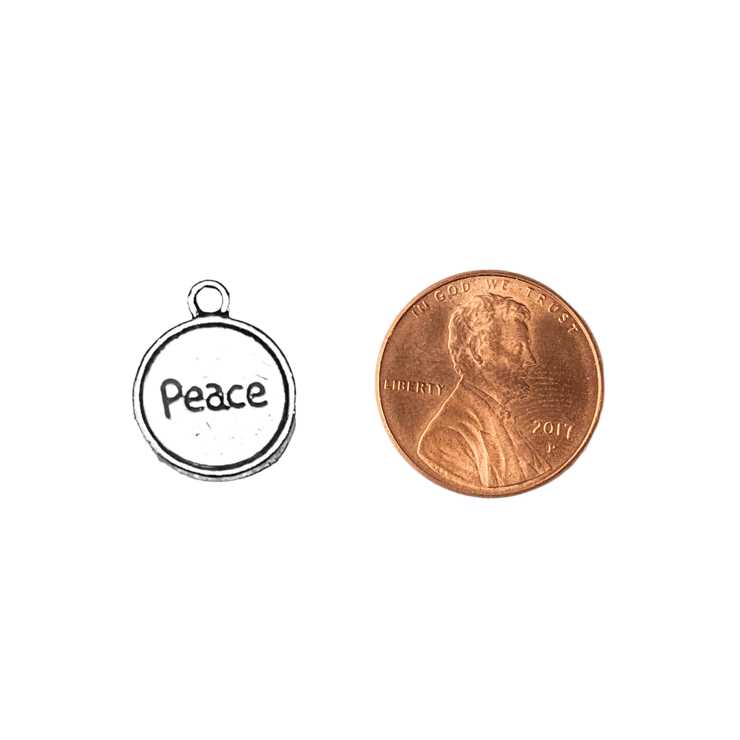 Silver Peace Charm
