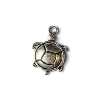 Silver Round Turtle/Tortoise Charm