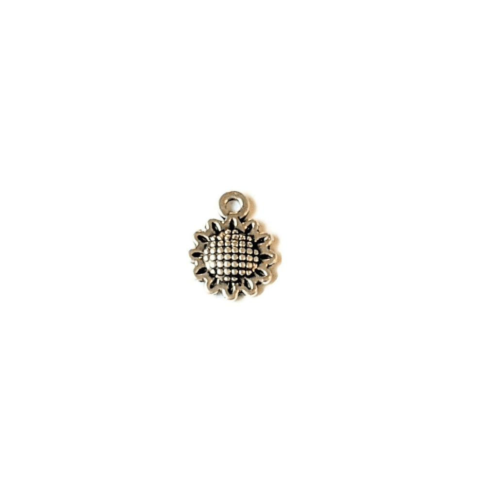 Silver Small Sunflower Charm