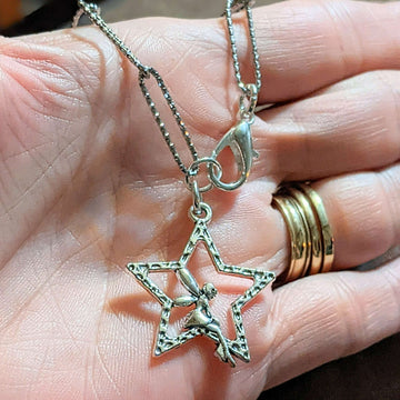Silver Star Fairy Paperclip Chain Bracelet