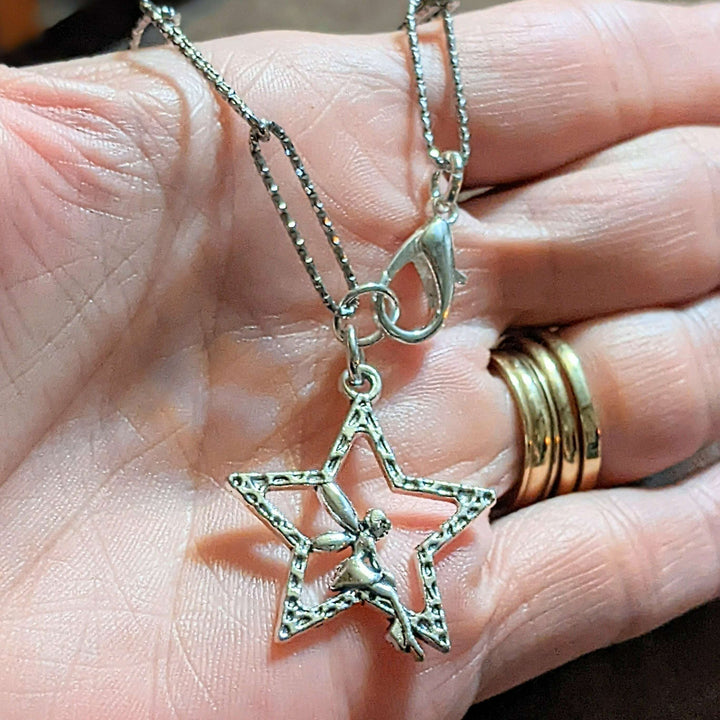 Silver Star Fairy Paperclip Chain Bracelet