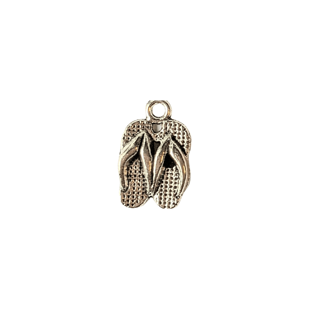 Silver Tiny Flip flops Charm
