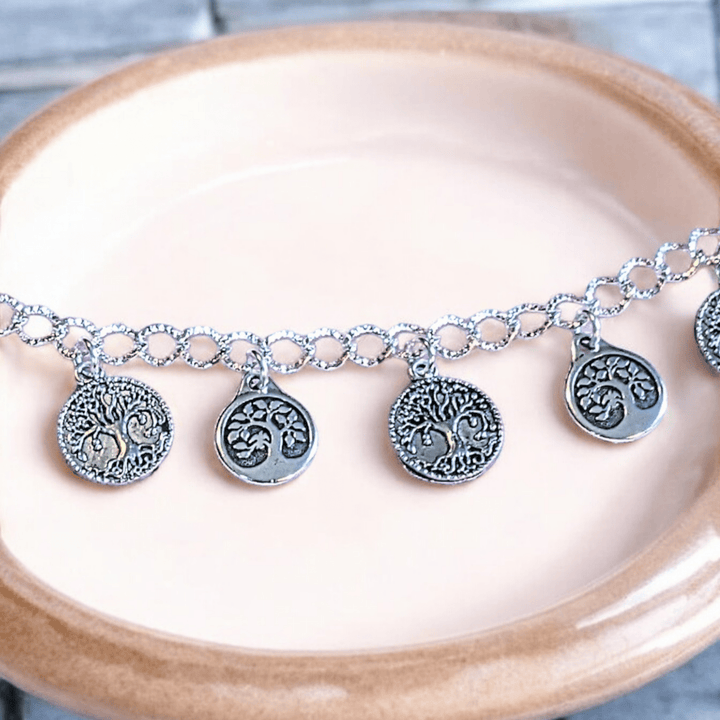 Silver Tree of Life Charm Bracelet