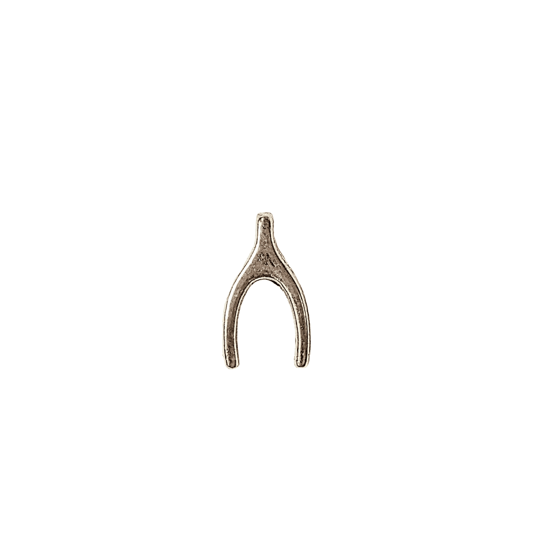 Silver Wishbone Charm