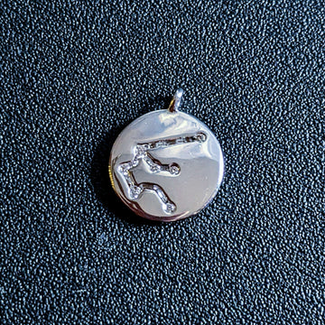 Silver Zodiac Constellation Necklace - 12-24 inch Aquarius (January 20 – February 18)