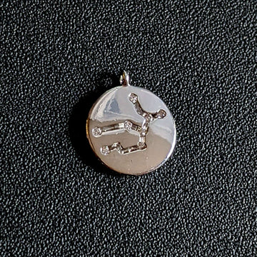 Silver Zodiac Constellation Necklace - 12-24 inch Virgo (August 23 – September 22)