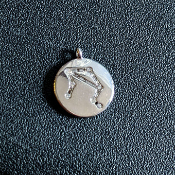 Silver Zodiac Constellation Necklace - 12-24 inch Libra (September 23 – October 22)