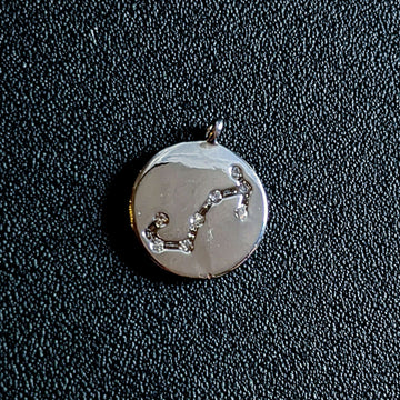 Silver Zodiac Constellation Necklace - 12-24 inch Scorpio (October 23 – November 21)