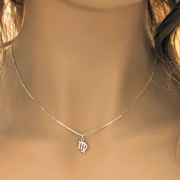 Sterling Silver Zodiac Symbol Necklace - 12 - 24 inches