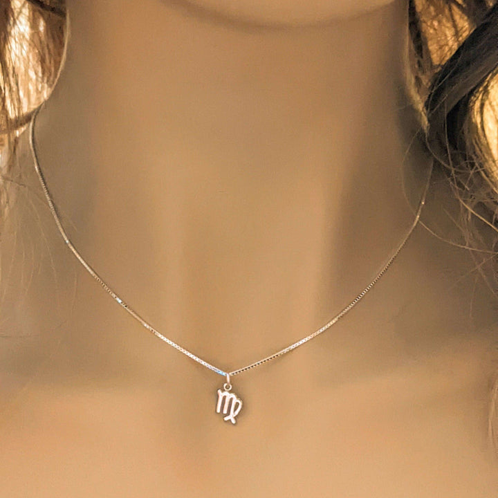 Sterling Silver Zodiac Symbol Necklace - 12 - 24 inches