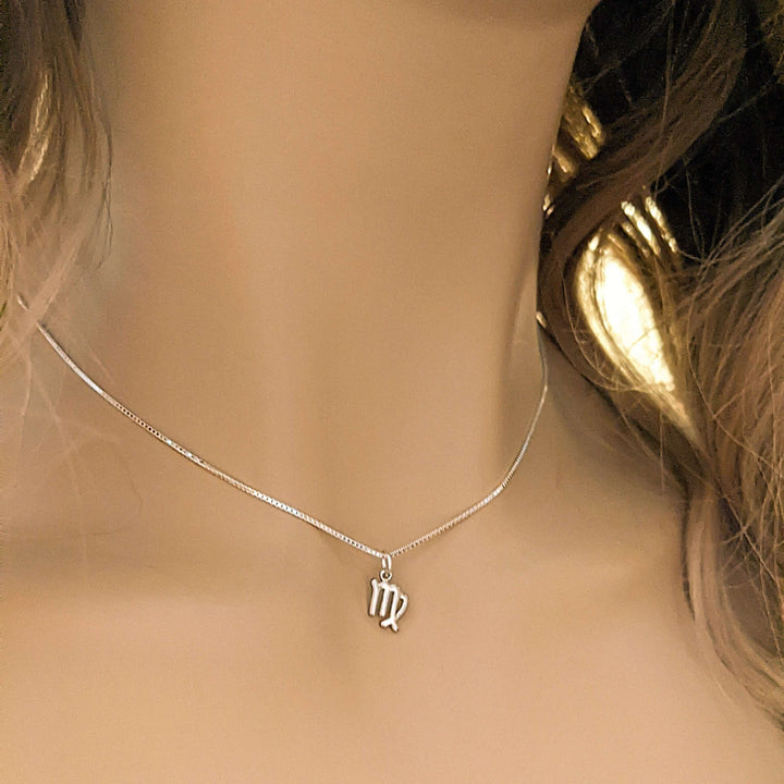 Sterling Silver Zodiac Symbol Necklace - 12 - 24 inches