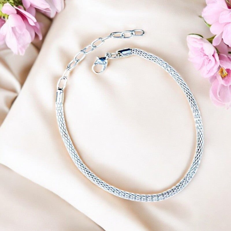 Seahorse European beaded bracelet, Silver
