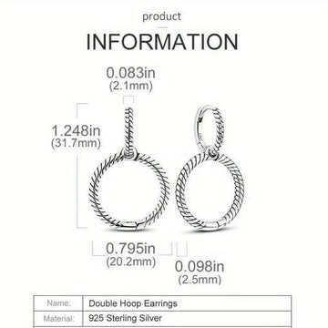 Sterling Double Hoop Tropical Fish Earrings, 3 in 1 Hoops