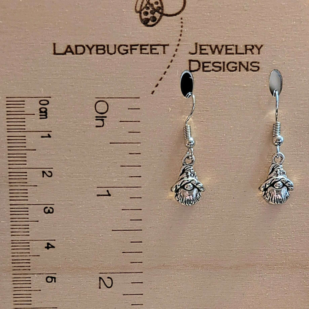Sterling Silver Gnome hook earrings