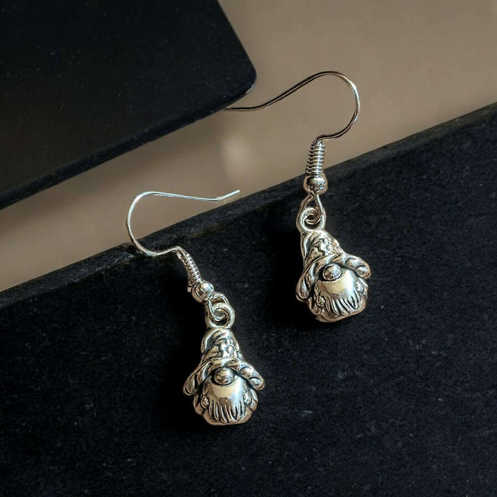 Sterling Silver Gnome hook earrings