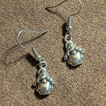 Sterling Silver Gnome hook earrings