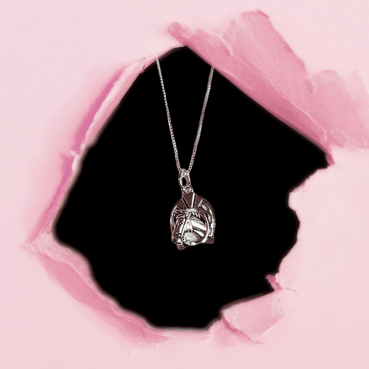 Sterling Silver Horse Pendant charm necklace, 22 inch