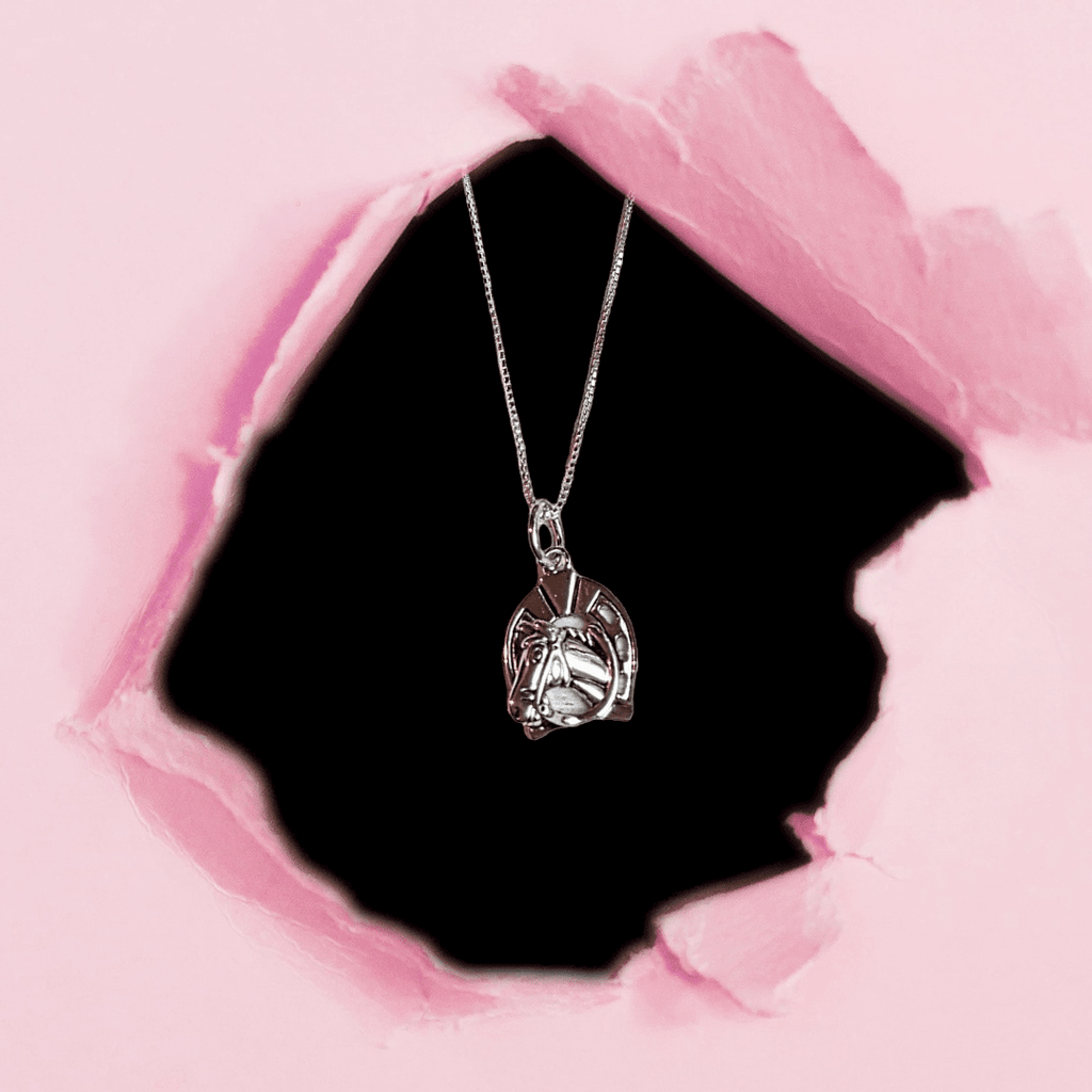 Sterling Silver Horse Pendant charm necklace, 22 inch