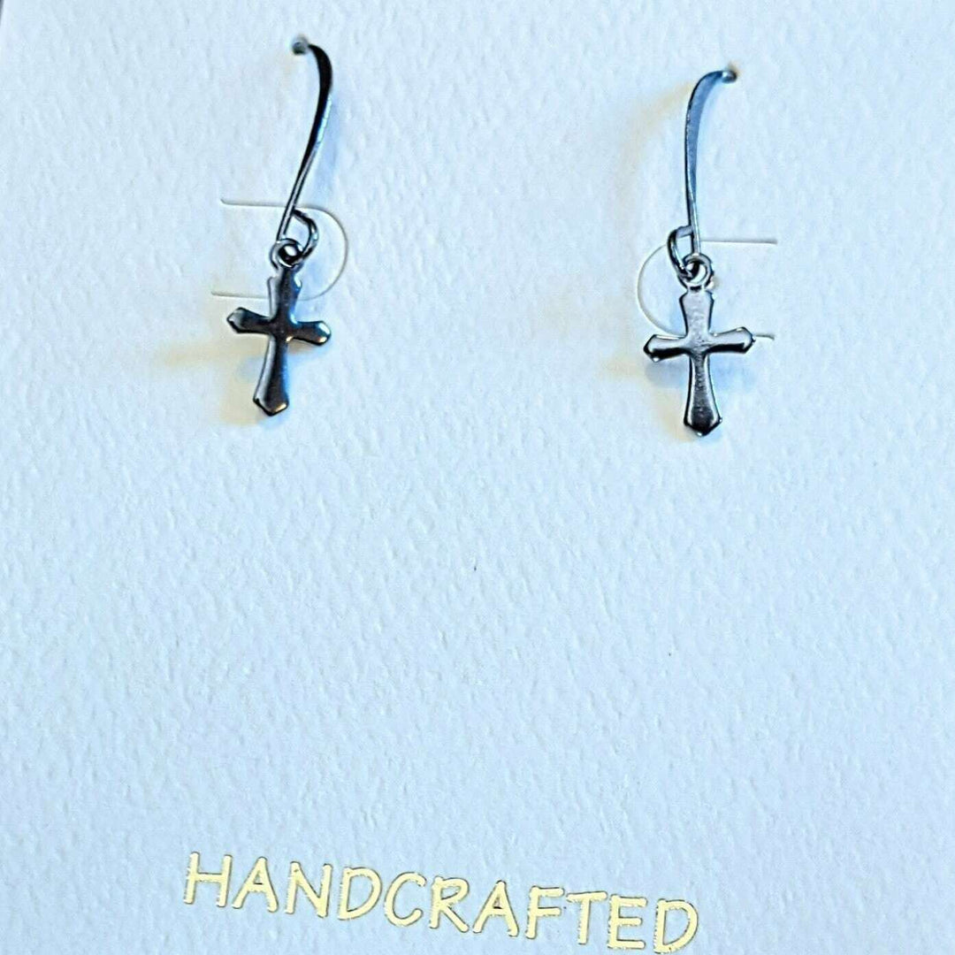 Tiny Cross Earrings - Unisex
