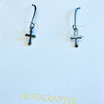 Tiny Cross Earrings - Unisex