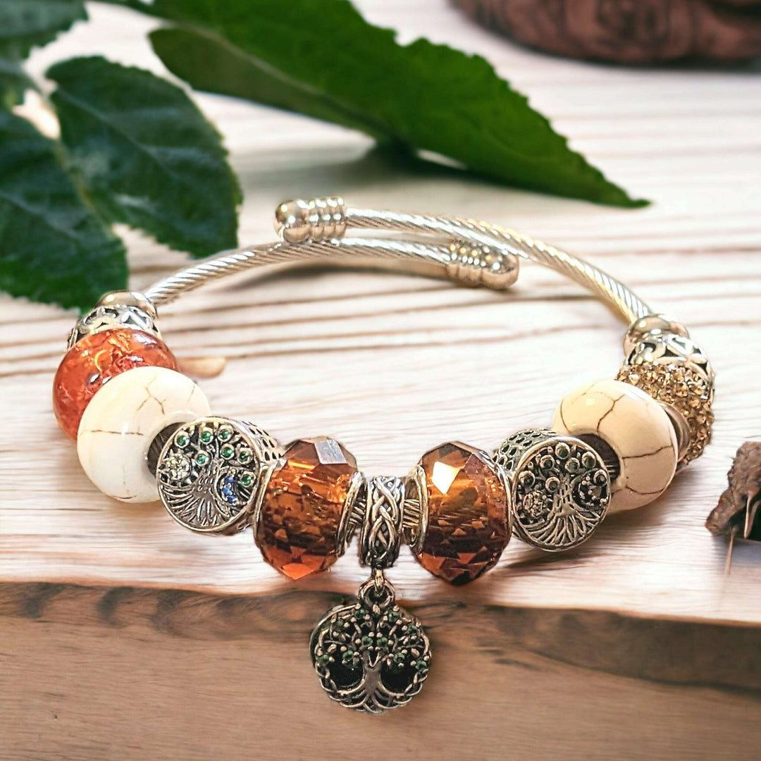 Tree of Life Euro Cuff Wrap Bracelet