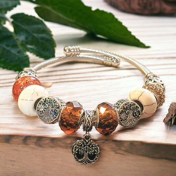 Tree of Life Euro Cuff Wrap Bracelet