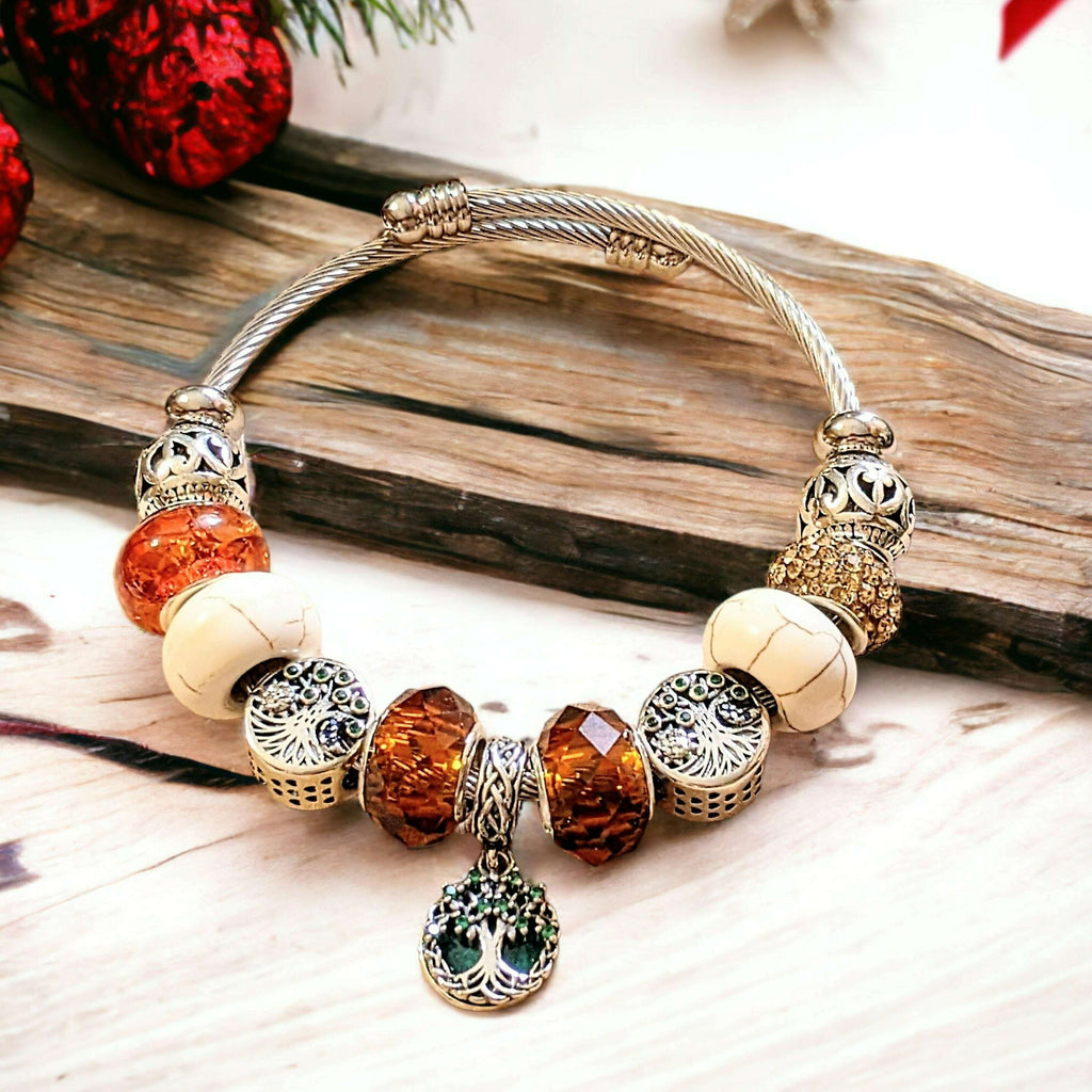 Tree of Life Euro Cuff Wrap Bracelet